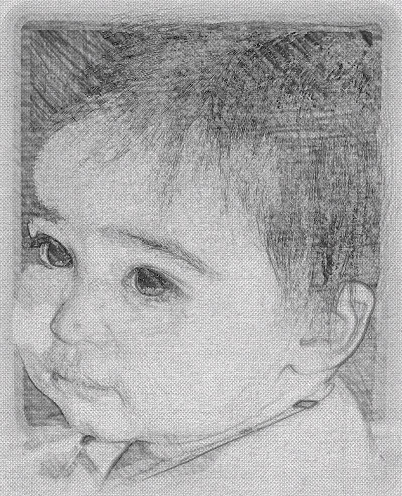 Commissioned Baby Portrait Painting by Dr. Juss Kaur